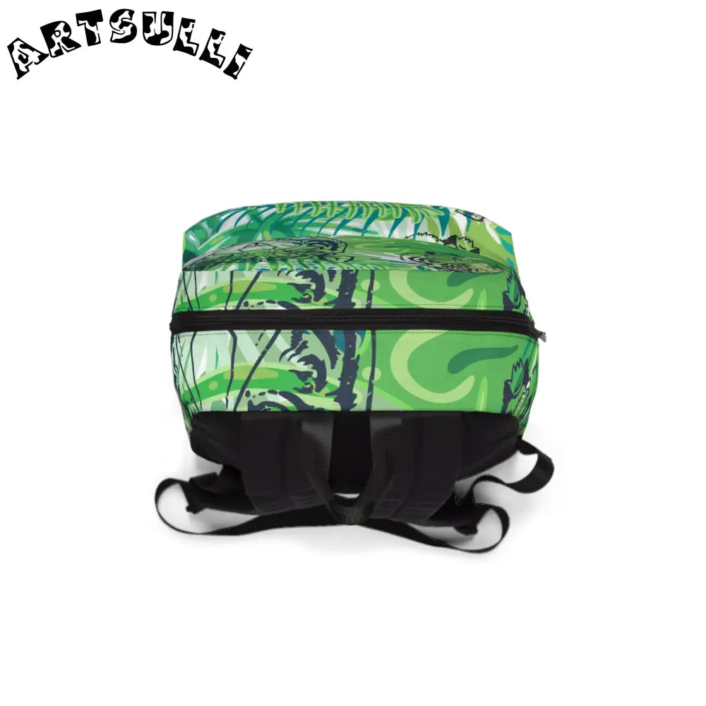 JAKKOUTTHEBXX Green Tiger Backpack Construction Ensures Longevity 2025