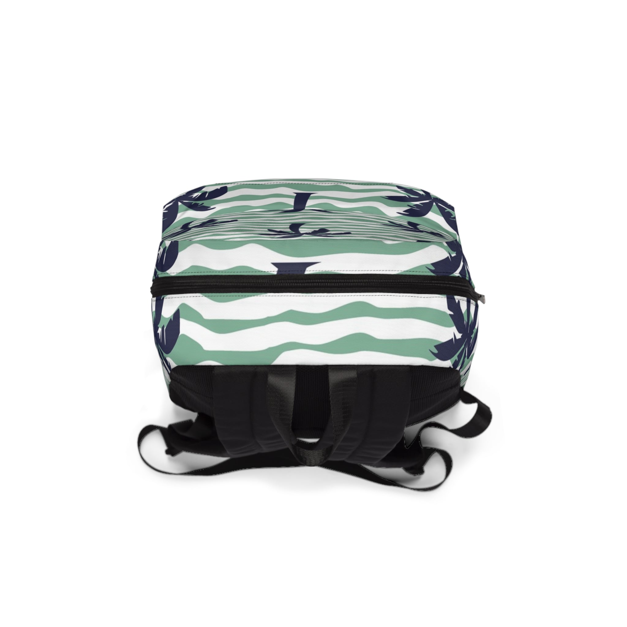 Printify Green Wave and Palm Tree Backpack 2025