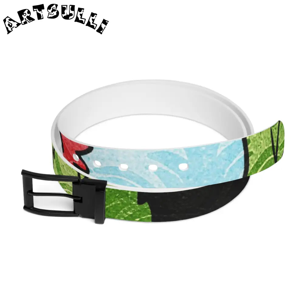 JAKKOUTTHEBXX Groovy Black Floral C4 Personalized Belt 2025