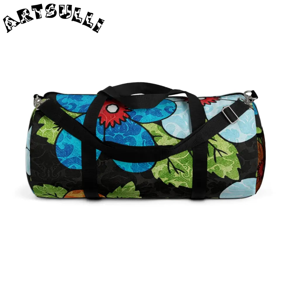 JAKKOUTTHEBXX Groovy Black Floral Duffel Bag 2025