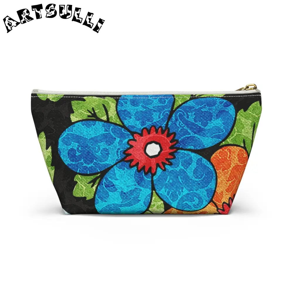 Groovy Black Floral KL Accessory Pouch, Artsulli - Art is Long, Life is Short, Bags, , , , , , , 