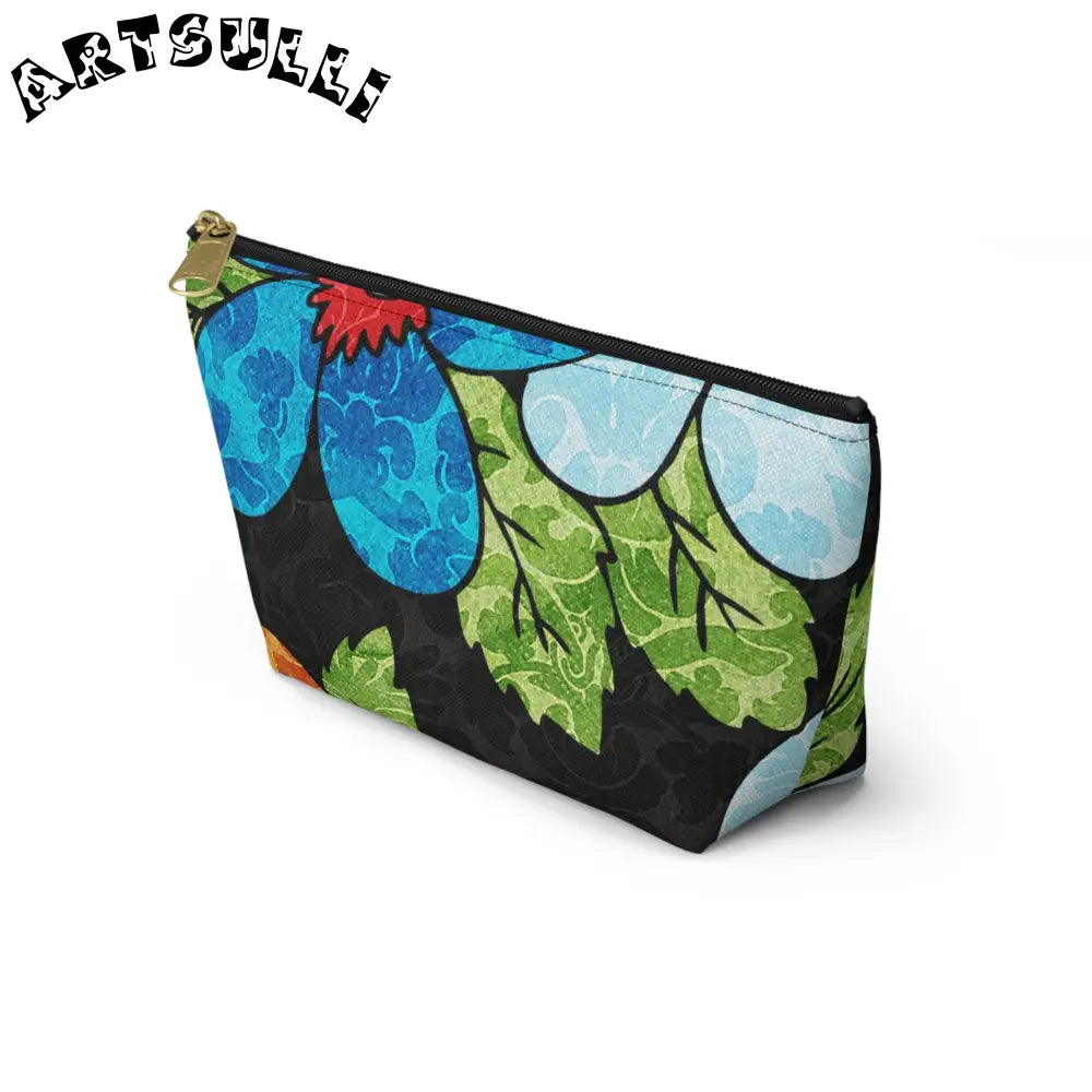 Groovy Black Floral KL Accessory Pouch, Artsulli - Art is Long, Life is Short, Bags, , , , , , , 