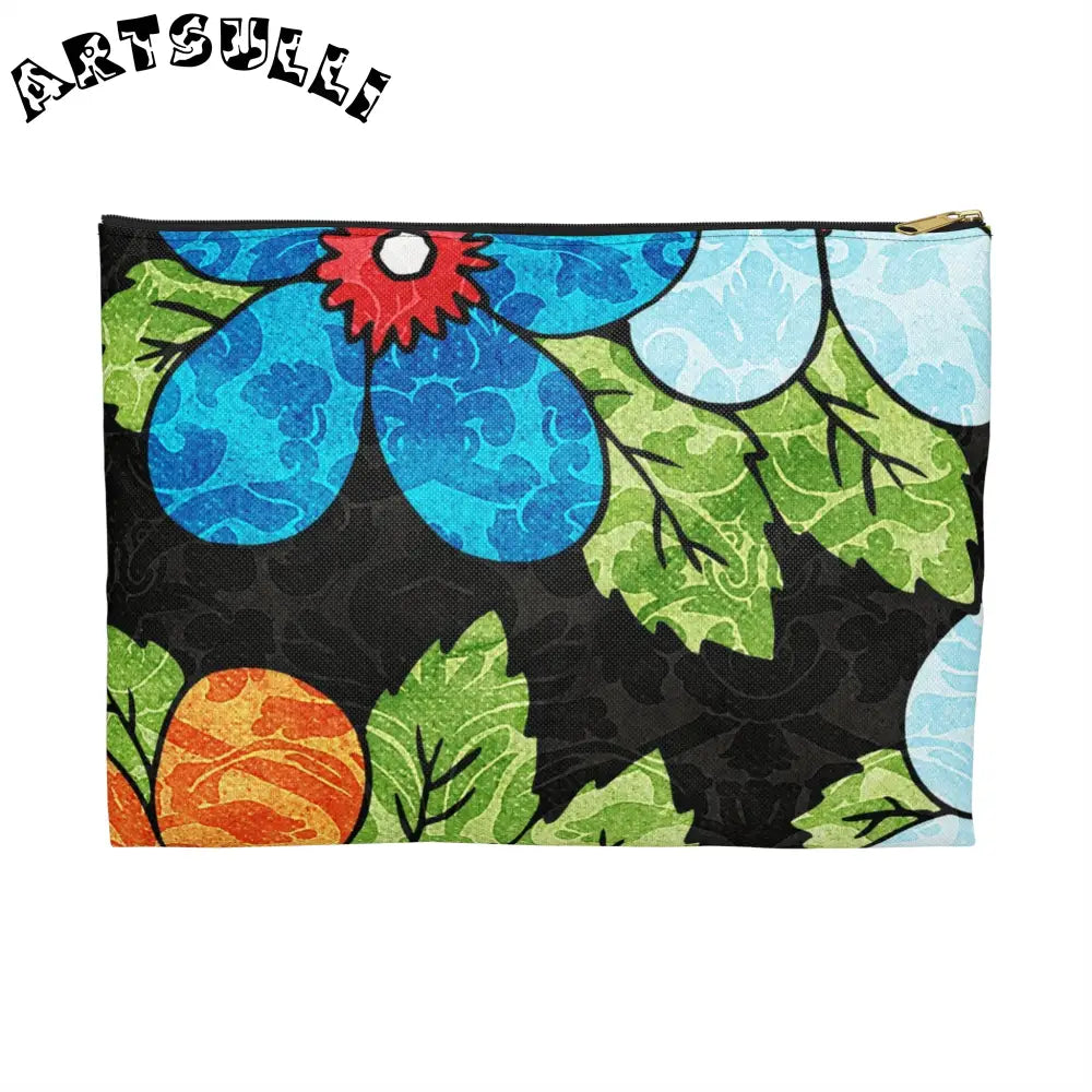 JAKKOUTTHEBXX Groovy Black Floral KL Accessory Pouch 2025