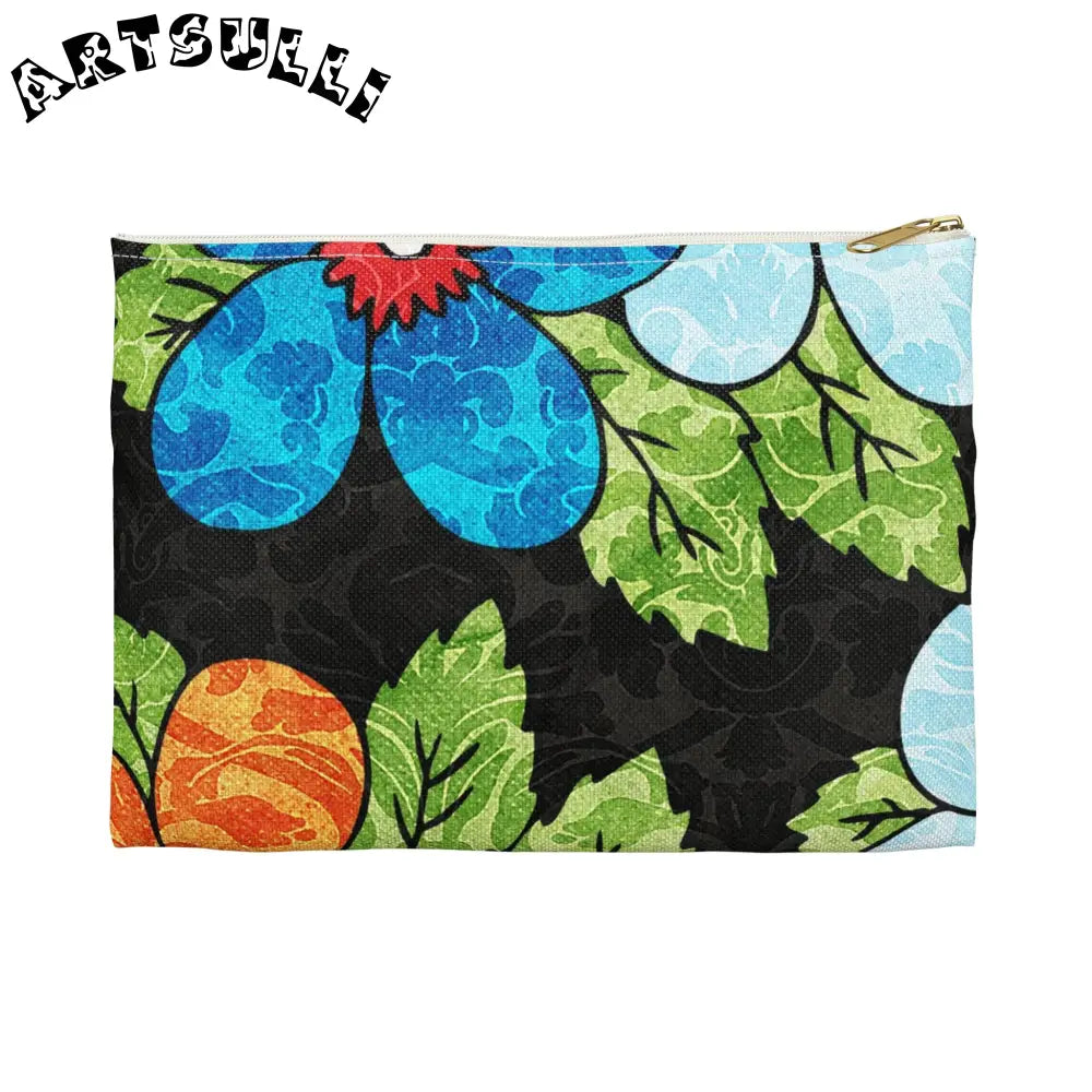 JAKKOUTTHEBXX Groovy Black Floral KL Accessory Pouch 2025