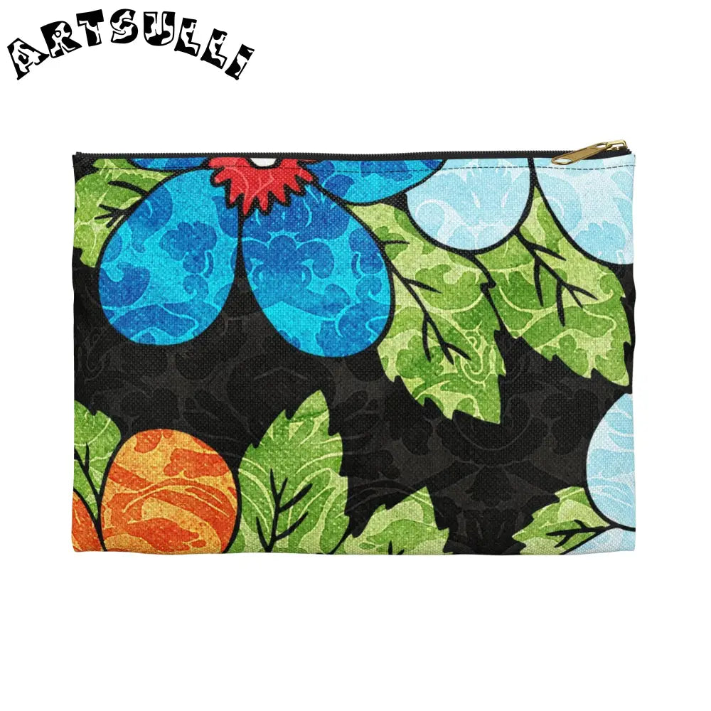 JAKKOUTTHEBXX Groovy Black Floral KL Accessory Pouch 2025