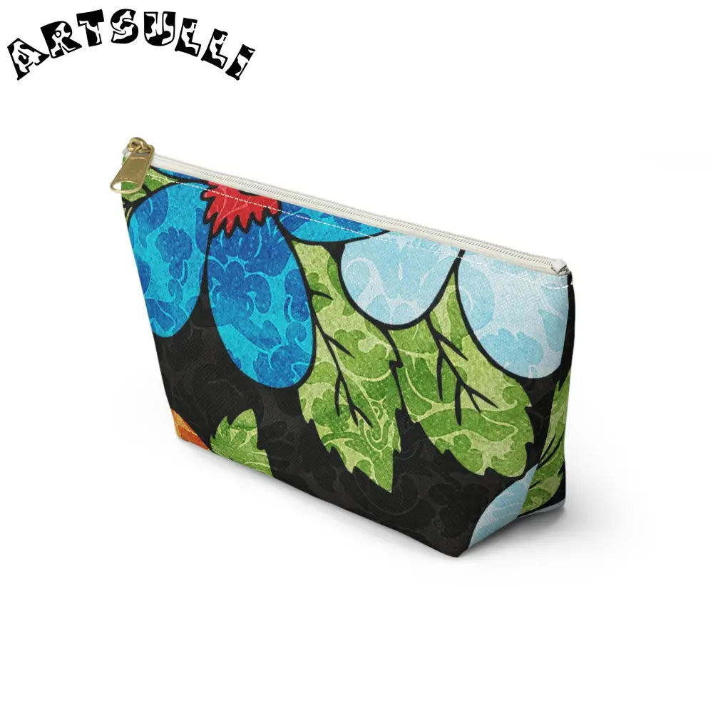 Groovy Black Floral KL Accessory Pouch, Artsulli - Art is Long, Life is Short, Bags, , , , , , , 