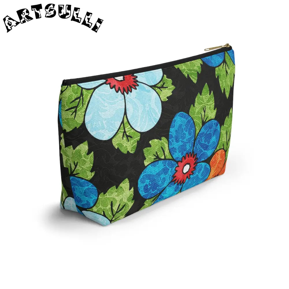 Groovy Black Floral KL T-Bottom Pouch, Artsulli - Art is Long, Life is Short, Bags, , , , , , , 