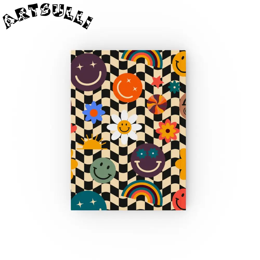 JAKKOUTTHEBXX Groovy Checkerboard Journal with High-Quality 90gsm Paper 2025