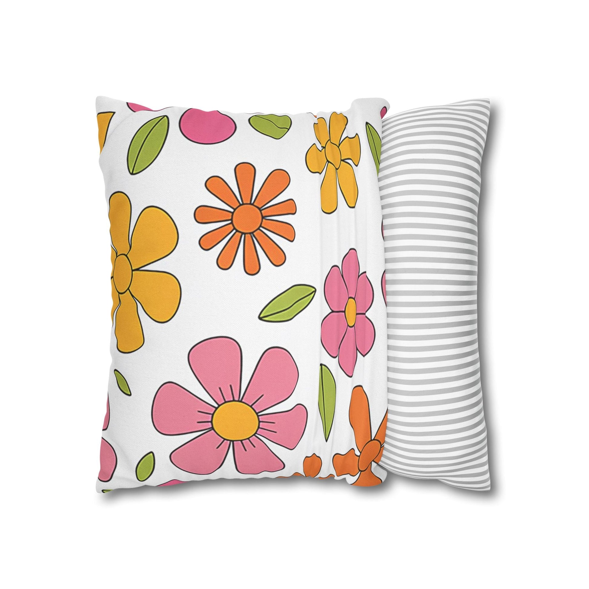 Groovy Floral Throw Pillow, Artsulli - Art is Long, Life is Short, Home Decor, , , , , , , 