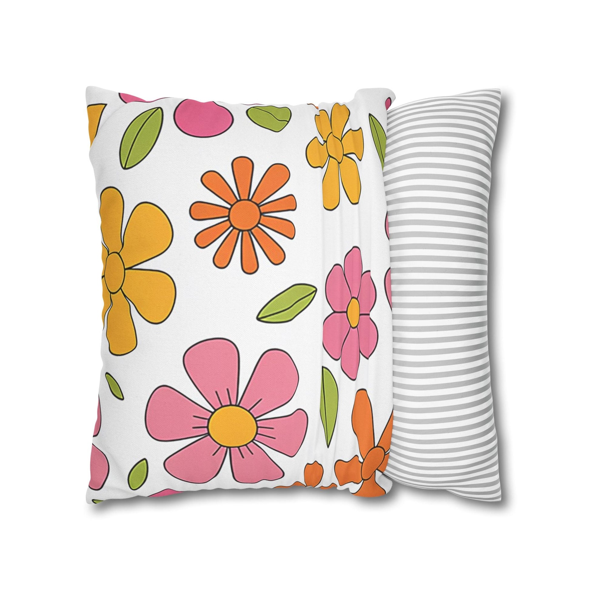 Groovy Floral Throw Pillow, Artsulli - Art is Long, Life is Short, Home Decor, , , , , , , 