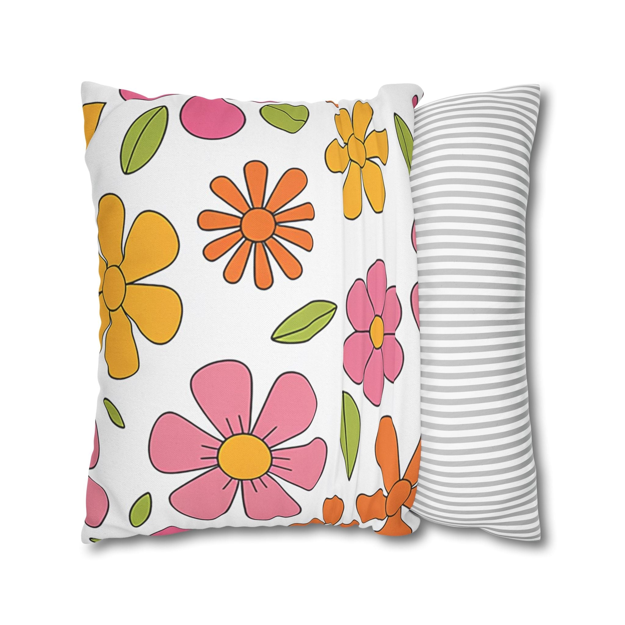 Groovy Floral Throw Pillow, Artsulli - Art is Long, Life is Short, Home Decor, , , , , , , 