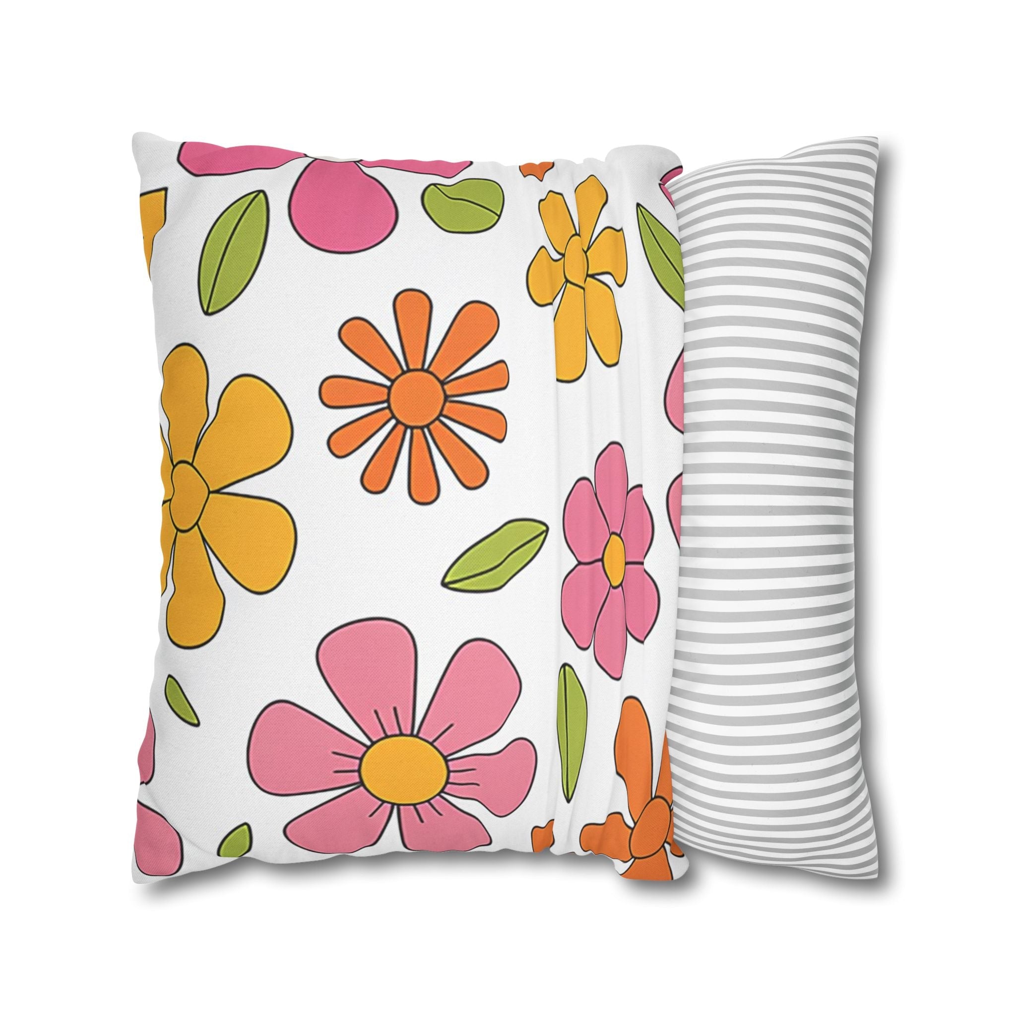 Groovy Floral Throw Pillow, Artsulli - Art is Long, Life is Short, Home Decor, , , , , , , 