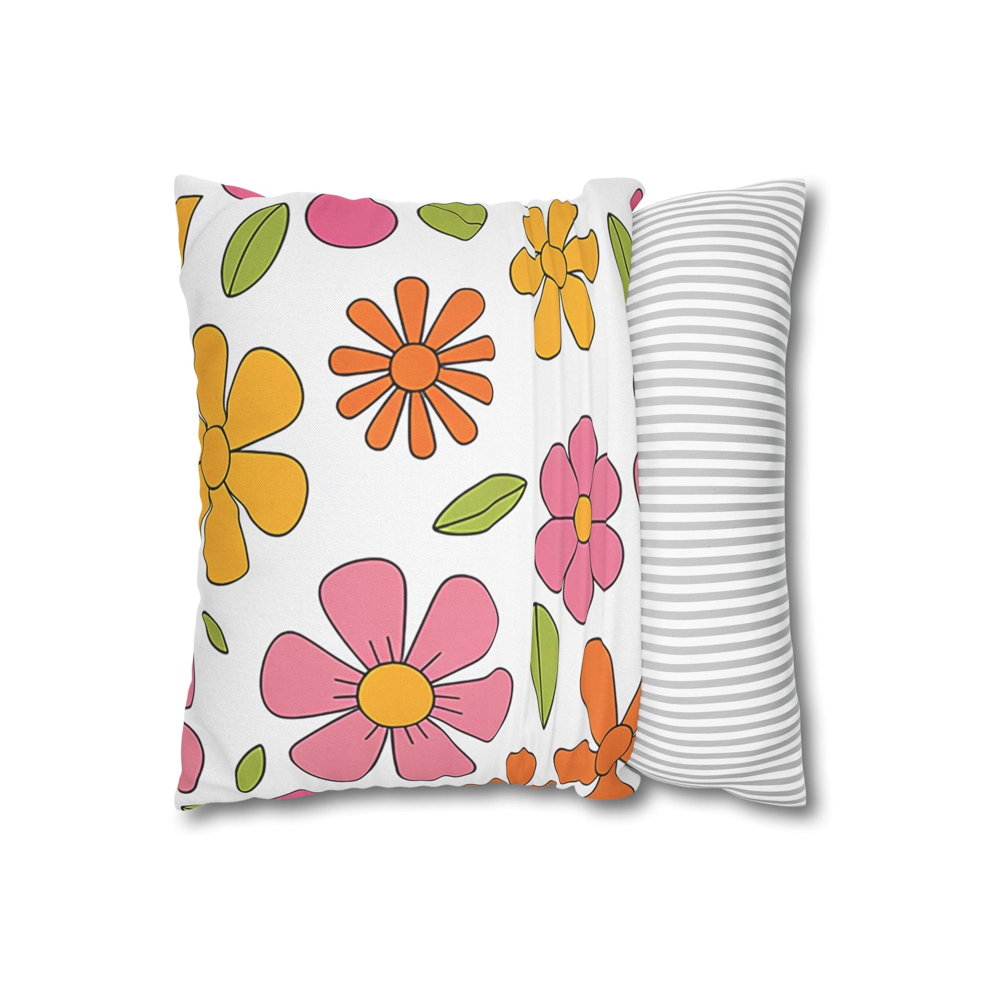 Groovy Floral Throw Pillow, Artsulli - Art is Long, Life is Short, Home Decor, , , , , , , 