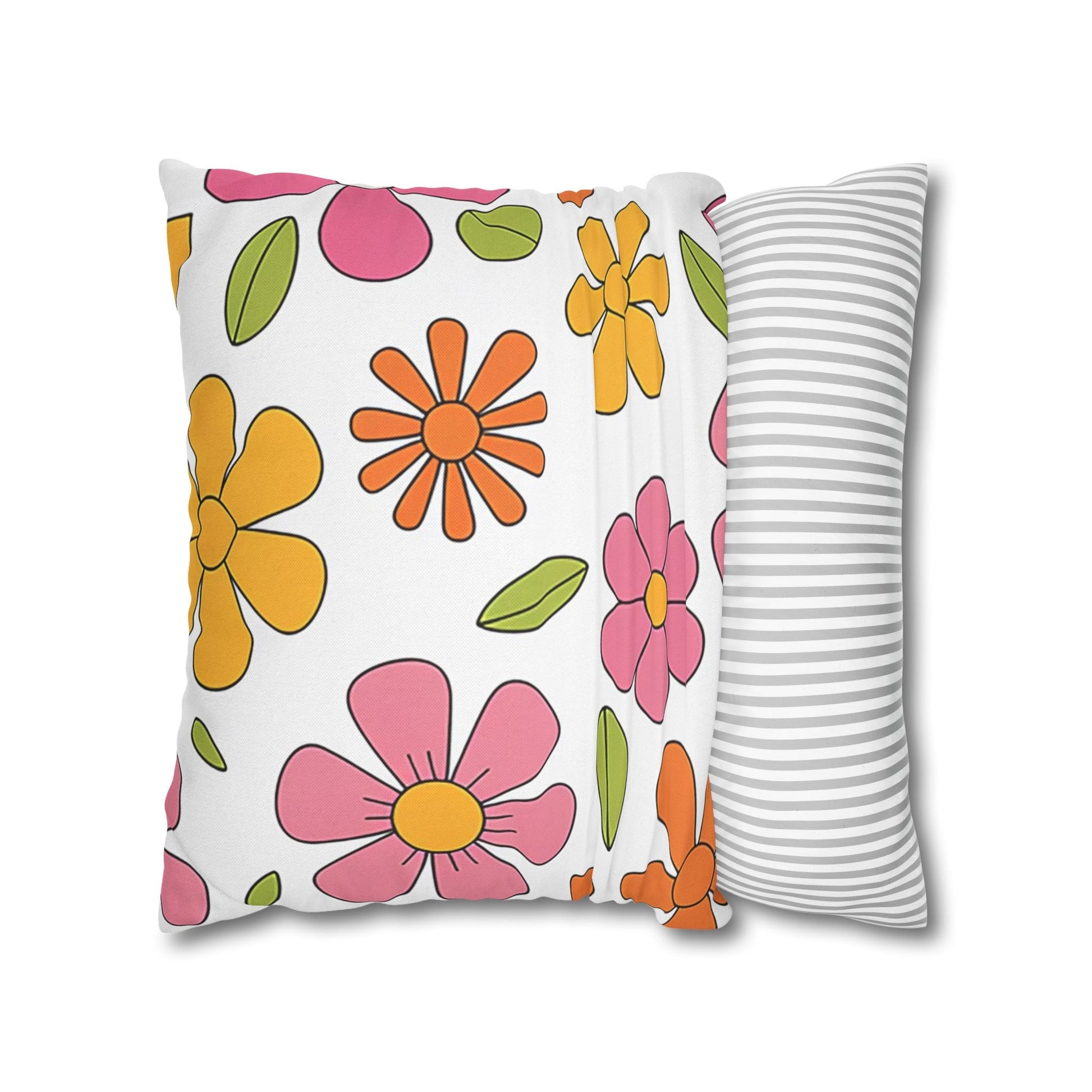 Groovy Floral Throw Pillow, Artsulli - Art is Long, Life is Short, Home Decor, , , , , , , 