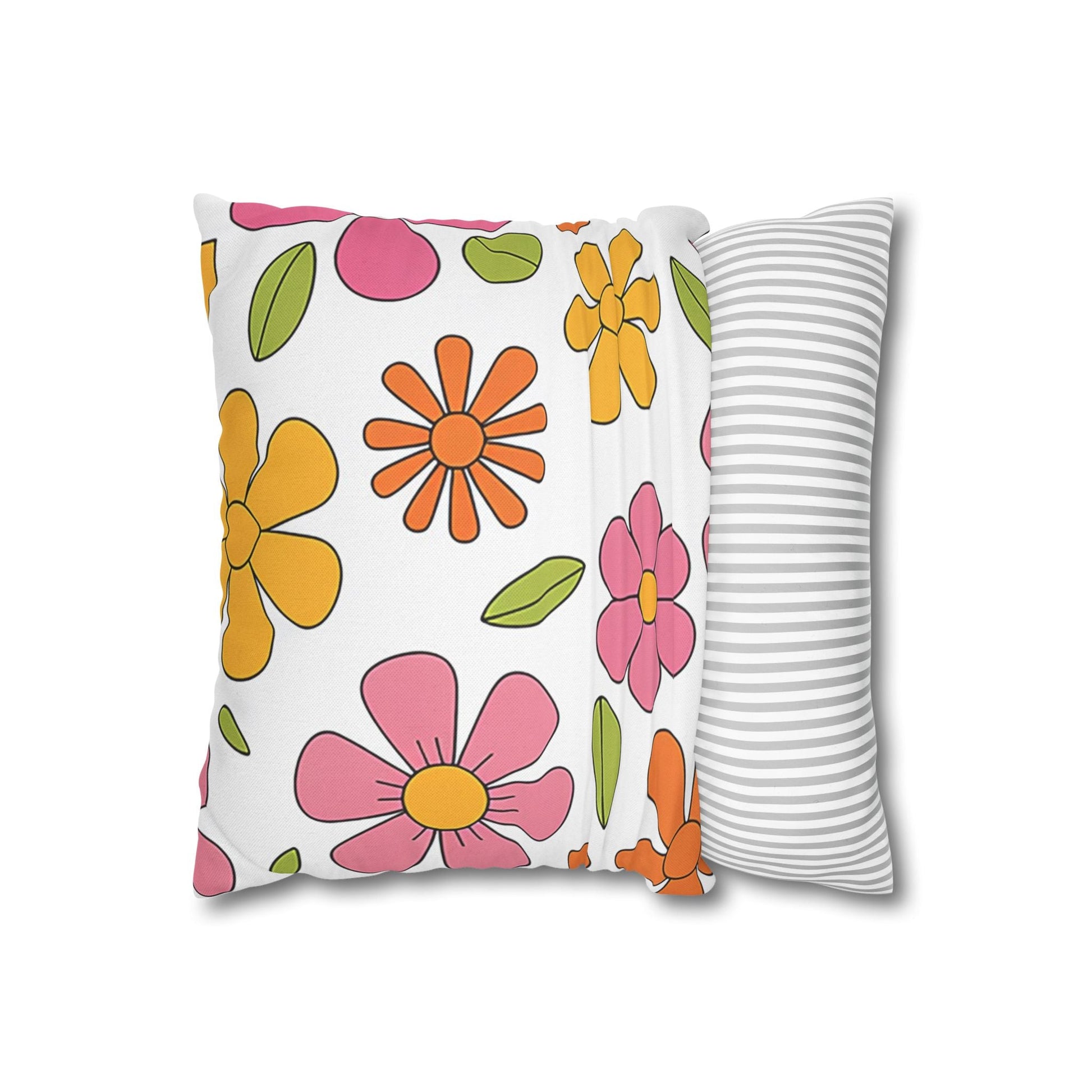 Groovy Floral Throw Pillow, Artsulli - Art is Long, Life is Short, Home Decor, , , , , , , 
