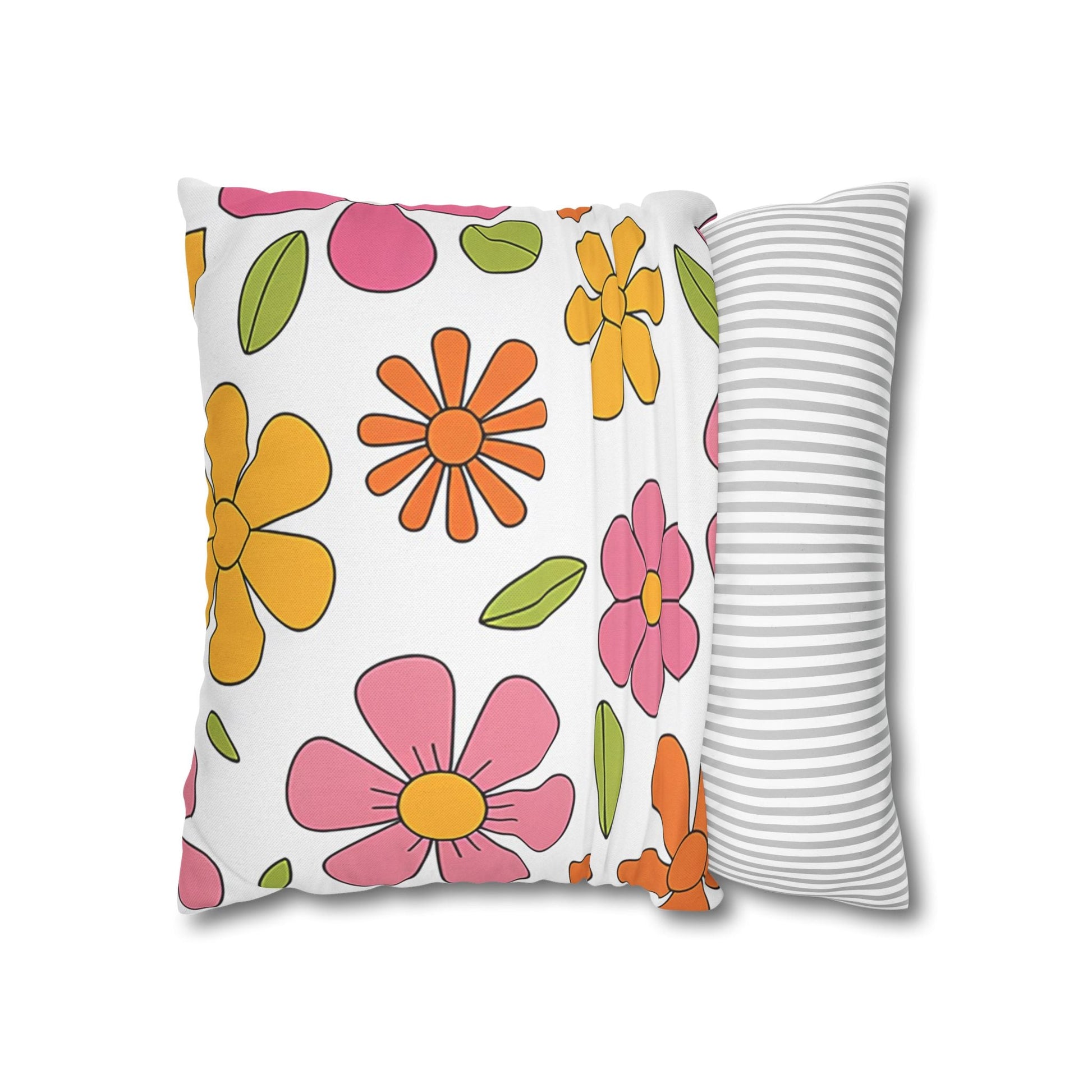Groovy Floral Throw Pillow, Artsulli - Art is Long, Life is Short, Home Decor, , , , , , , 