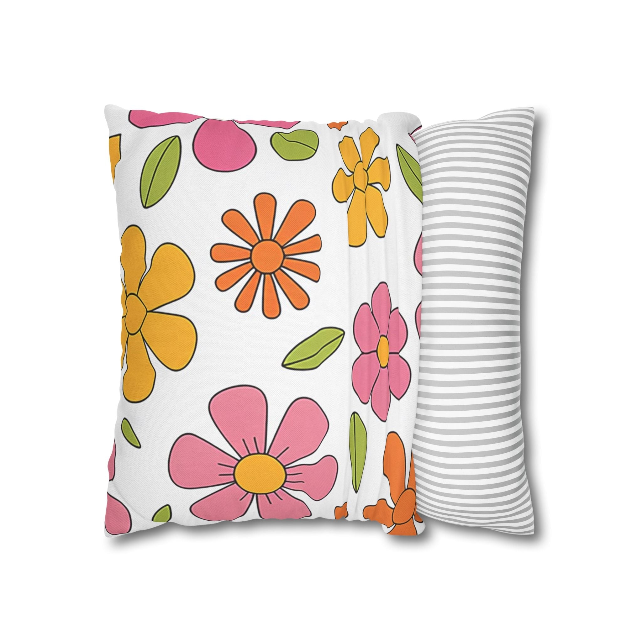Groovy Floral Throw Pillow, Artsulli - Art is Long, Life is Short, Home Decor, , , , , , , 