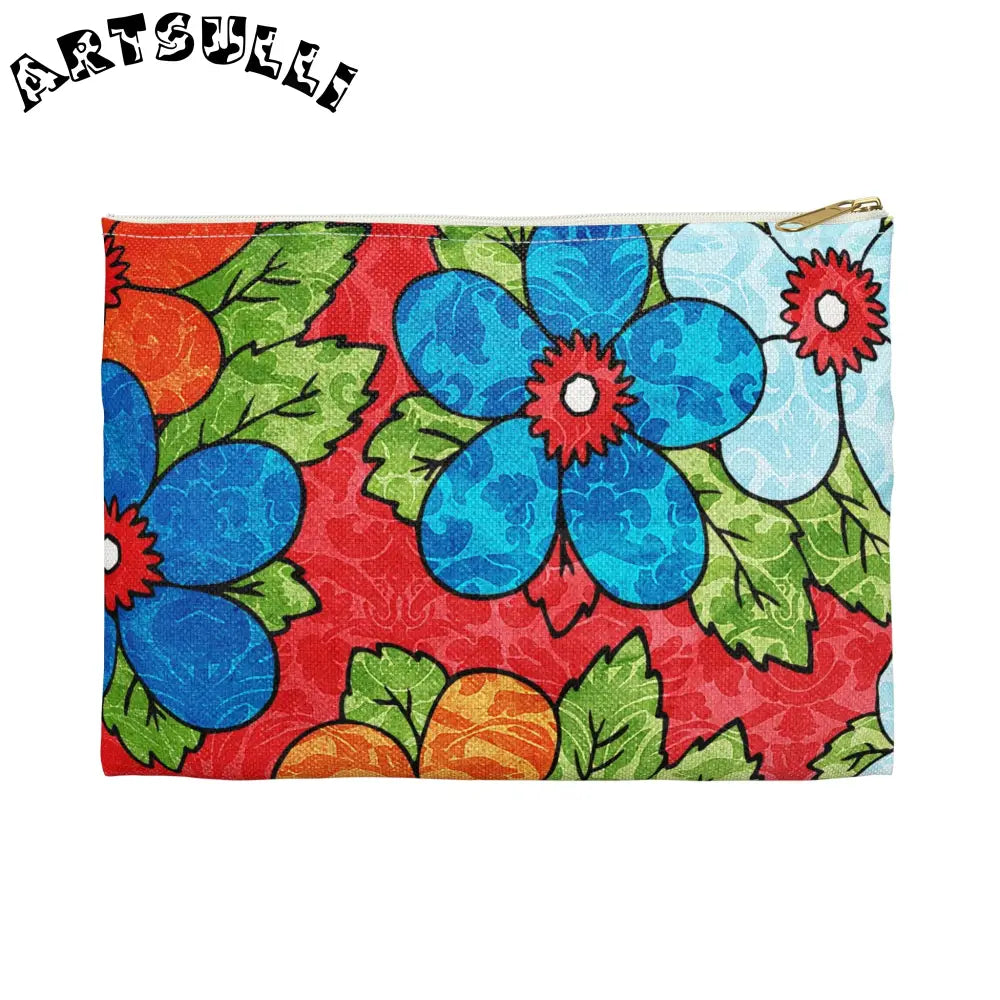 JAKKOUTTHEBXX Groovy Red Floral Flat Pouches 2025