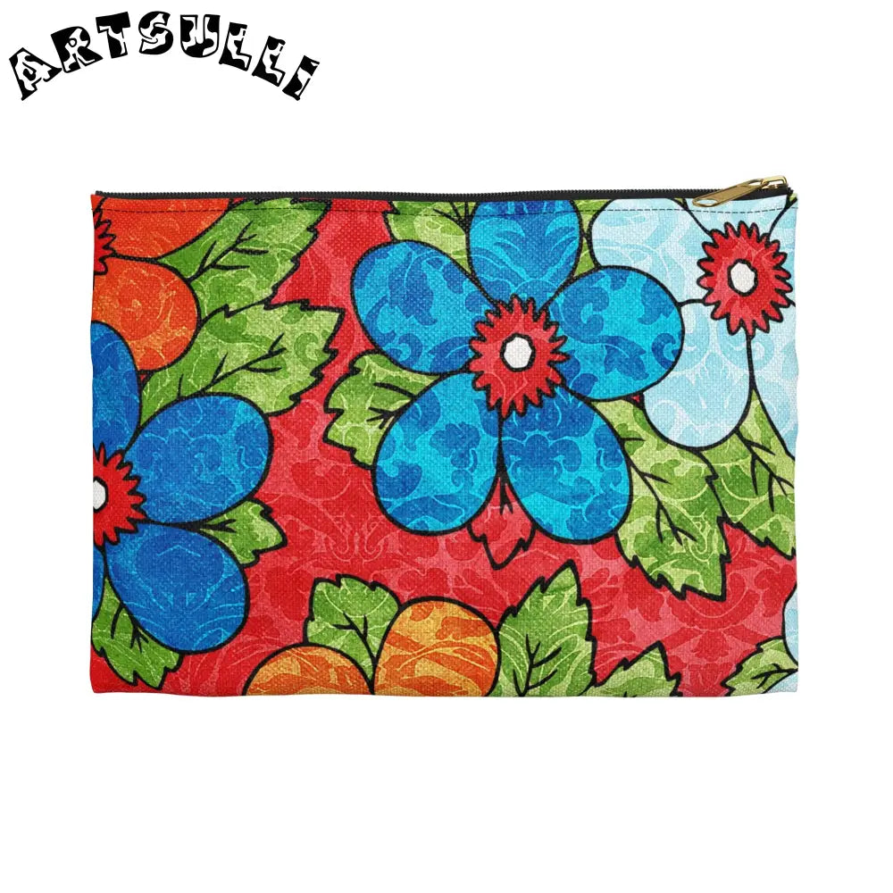 JAKKOUTTHEBXX Groovy Red Floral Flat Pouches 2025