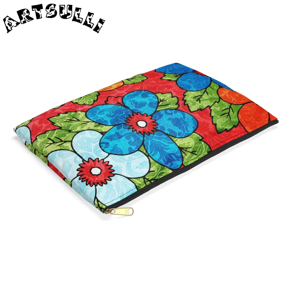 JAKKOUTTHEBXX Groovy Red Floral Flat Pouches 2025