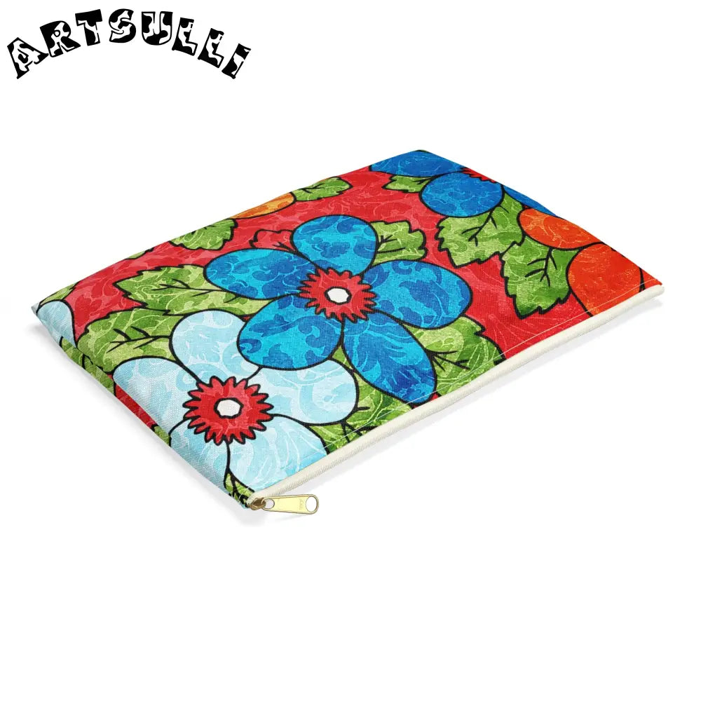 JAKKOUTTHEBXX Groovy Red Floral Flat Pouches 2025
