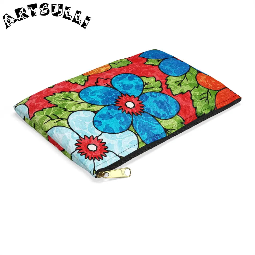 JAKKOUTTHEBXX Groovy Red Floral Flat Pouches 2025