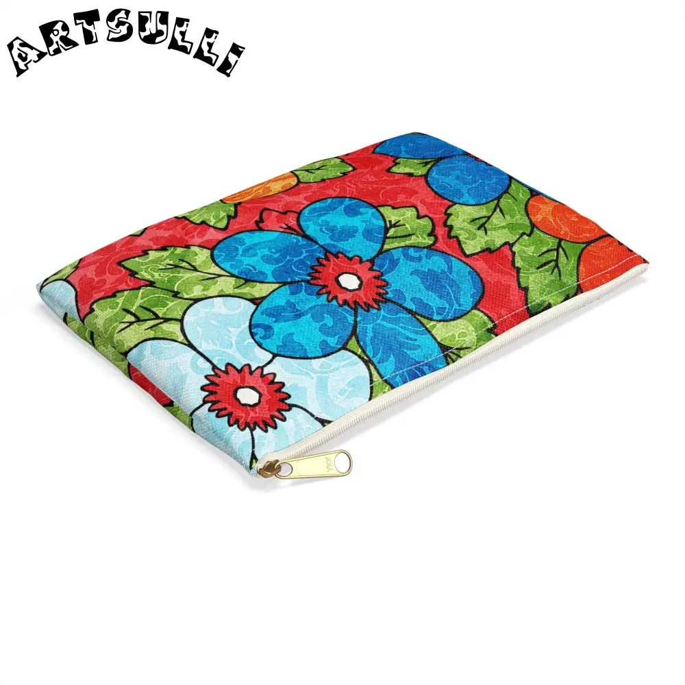 JAKKOUTTHEBXX Groovy Red Floral Flat Pouches 2025