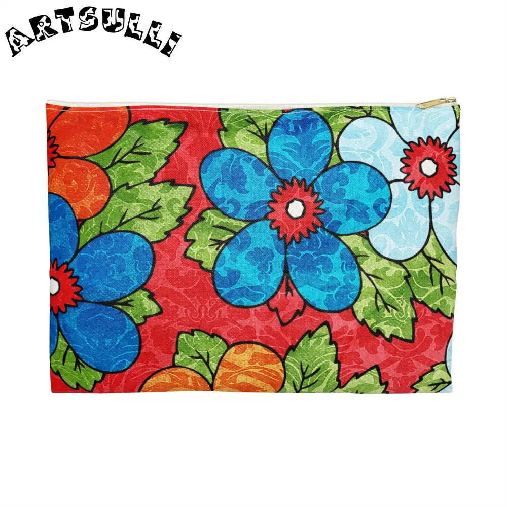 JAKKOUTTHEBXX Groovy Red Floral Flat Pouches 2025