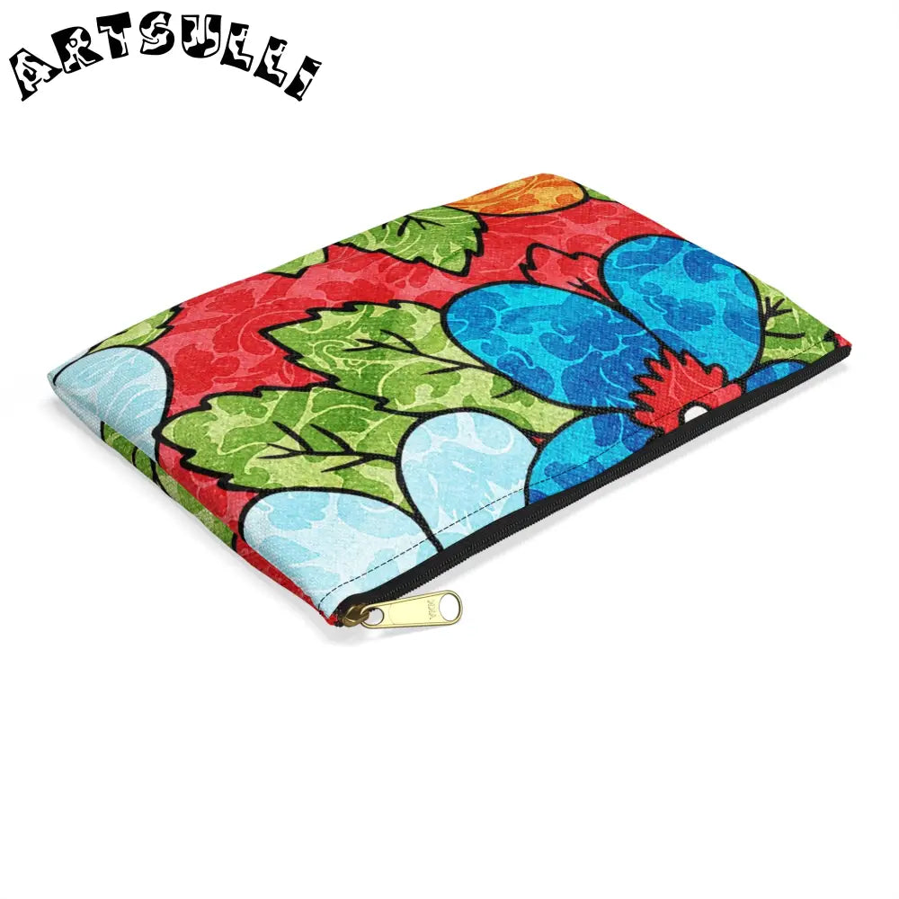 Groovy Red Floral KL Accessory Pouch, Artsulli - Art is Long, Life is Short, Bags, , , , , , , 