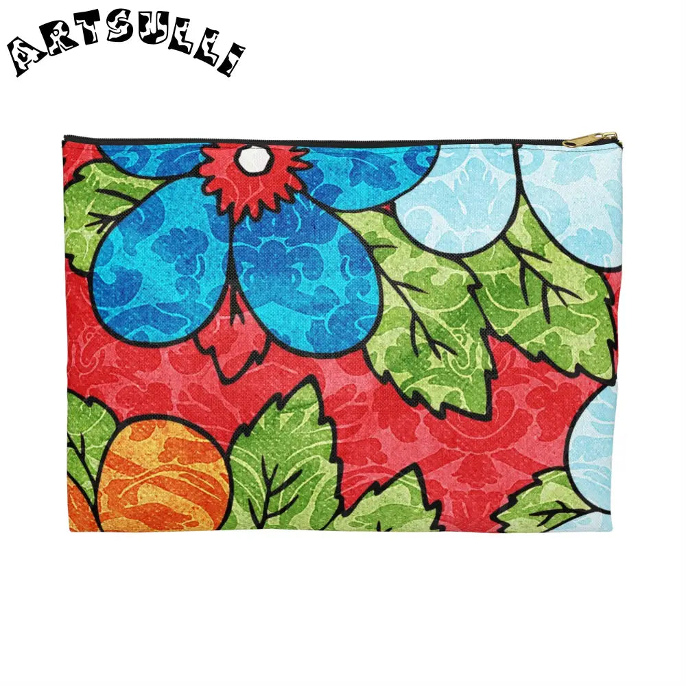 JAKKOUTTHEBXX Groovy Red Floral KL Accessory Pouch 2025