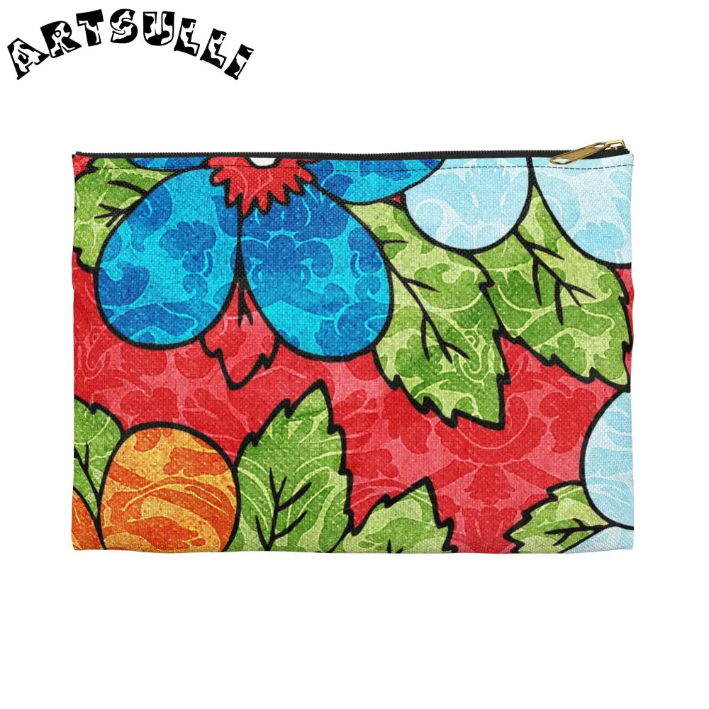 JAKKOUTTHEBXX Groovy Red Floral KL Accessory Pouch 2025