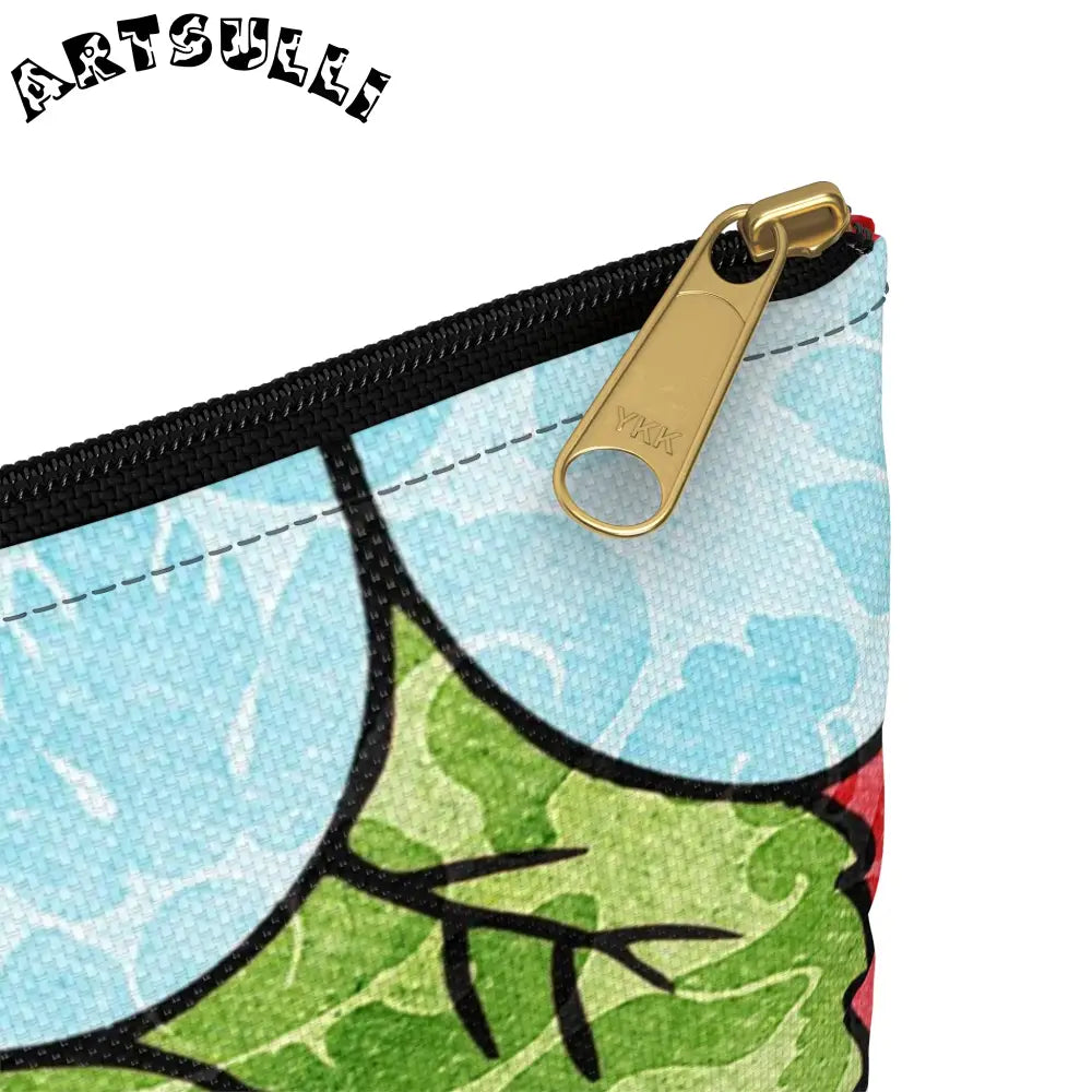 Groovy Red Floral KL Accessory Pouch, Artsulli - Art is Long, Life is Short, Bags, , , , , , , 
