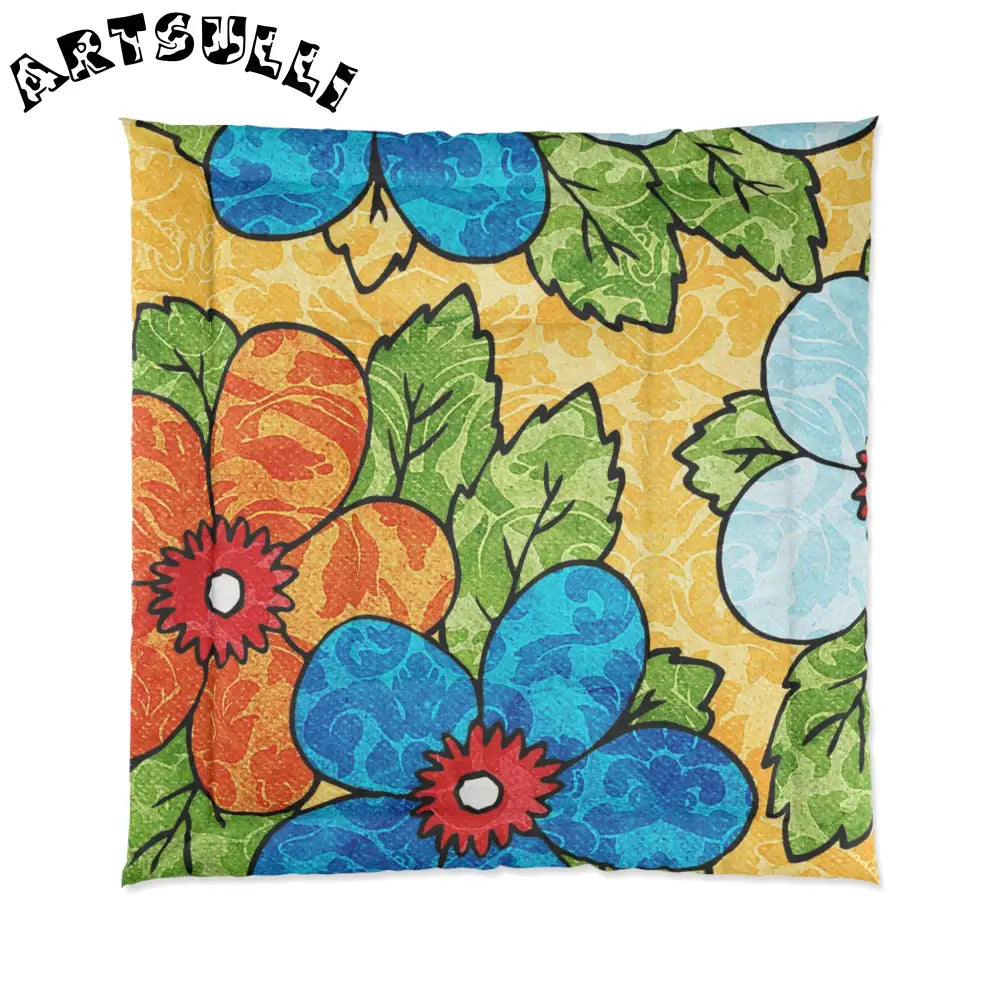 JAKKOUTTHEBXX Groovy Yellow Floral Blanket 2025