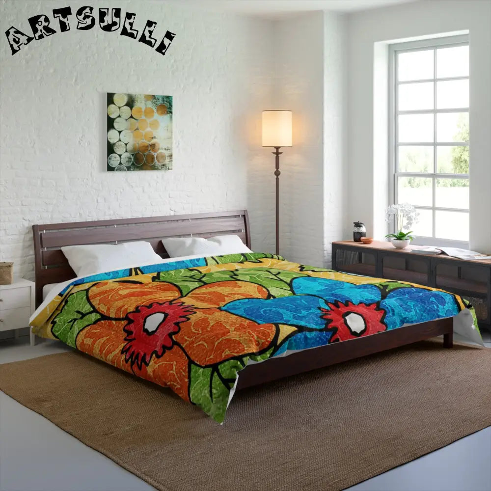 JAKKOUTTHEBXX Groovy Yellow Floral Blanket 2025