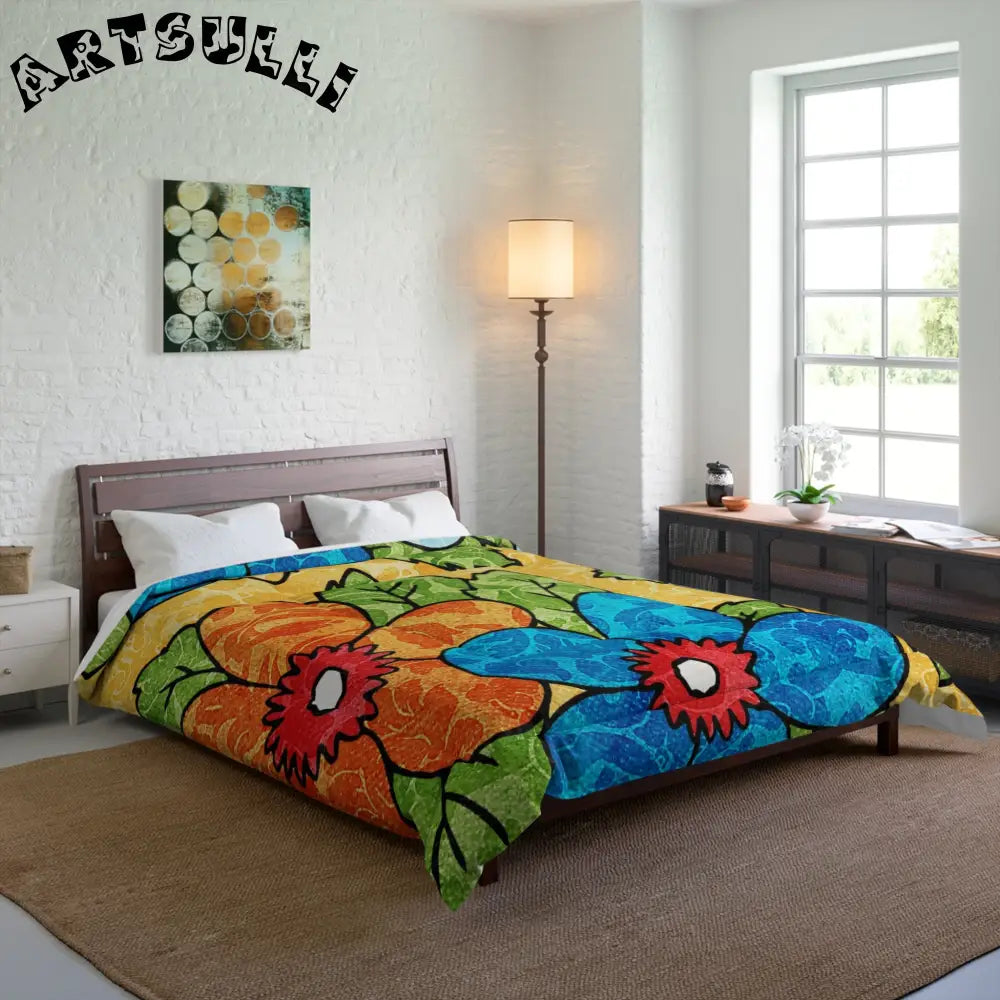 JAKKOUTTHEBXX Groovy Yellow Floral Blanket 2025