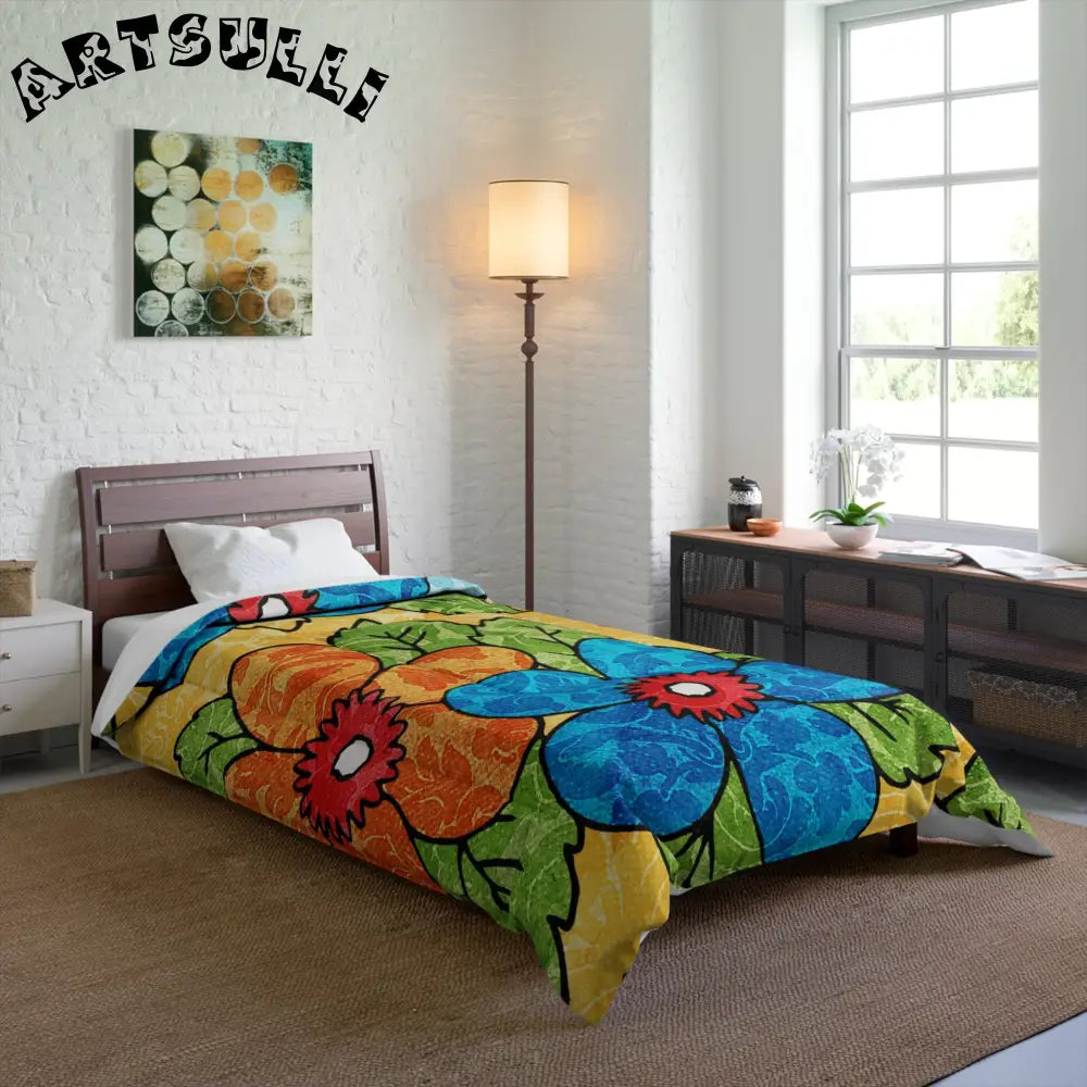 JAKKOUTTHEBXX Groovy Yellow Floral Blanket 2025