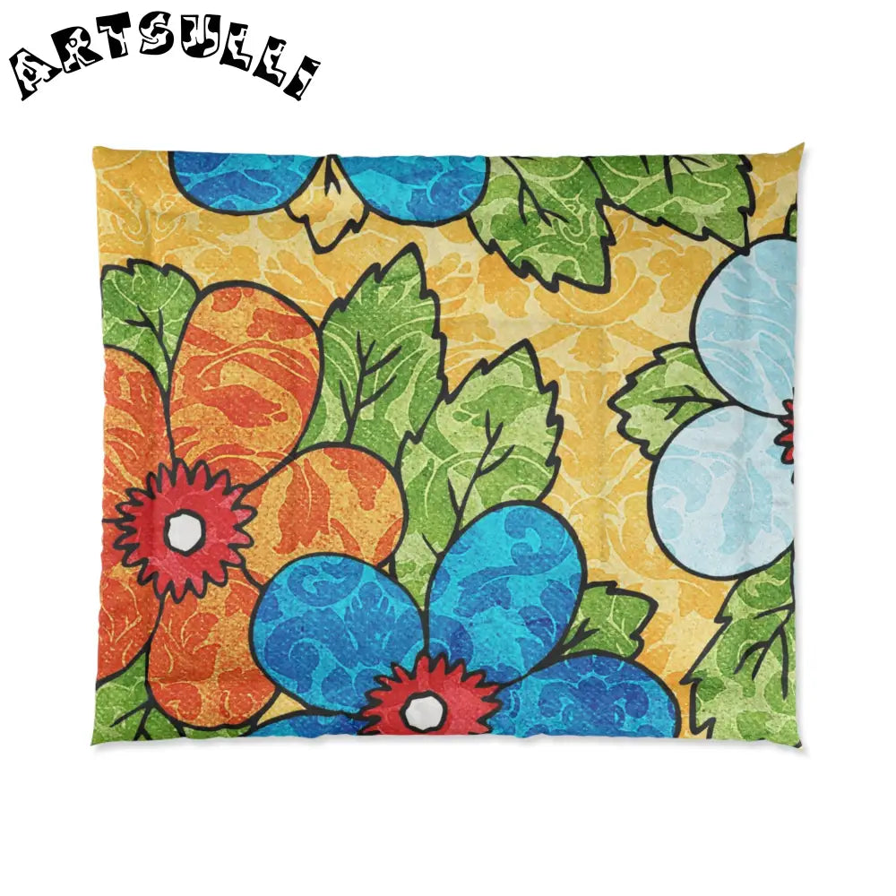 JAKKOUTTHEBXX Groovy Yellow Floral Blanket 2025