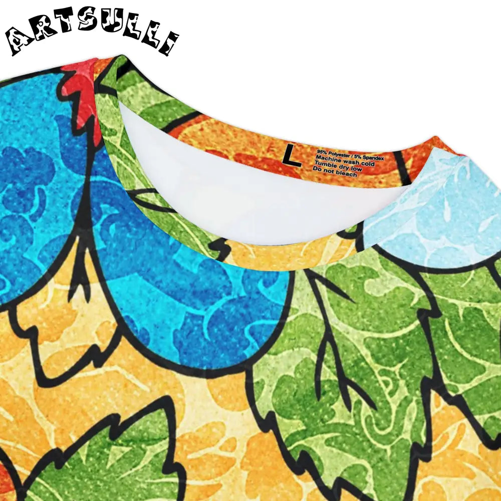 Groovy Yellow Floral Short Sleeve Shirt, Artsulli - Art is Long, Life is Short, All Over Prints, , , , , , , 