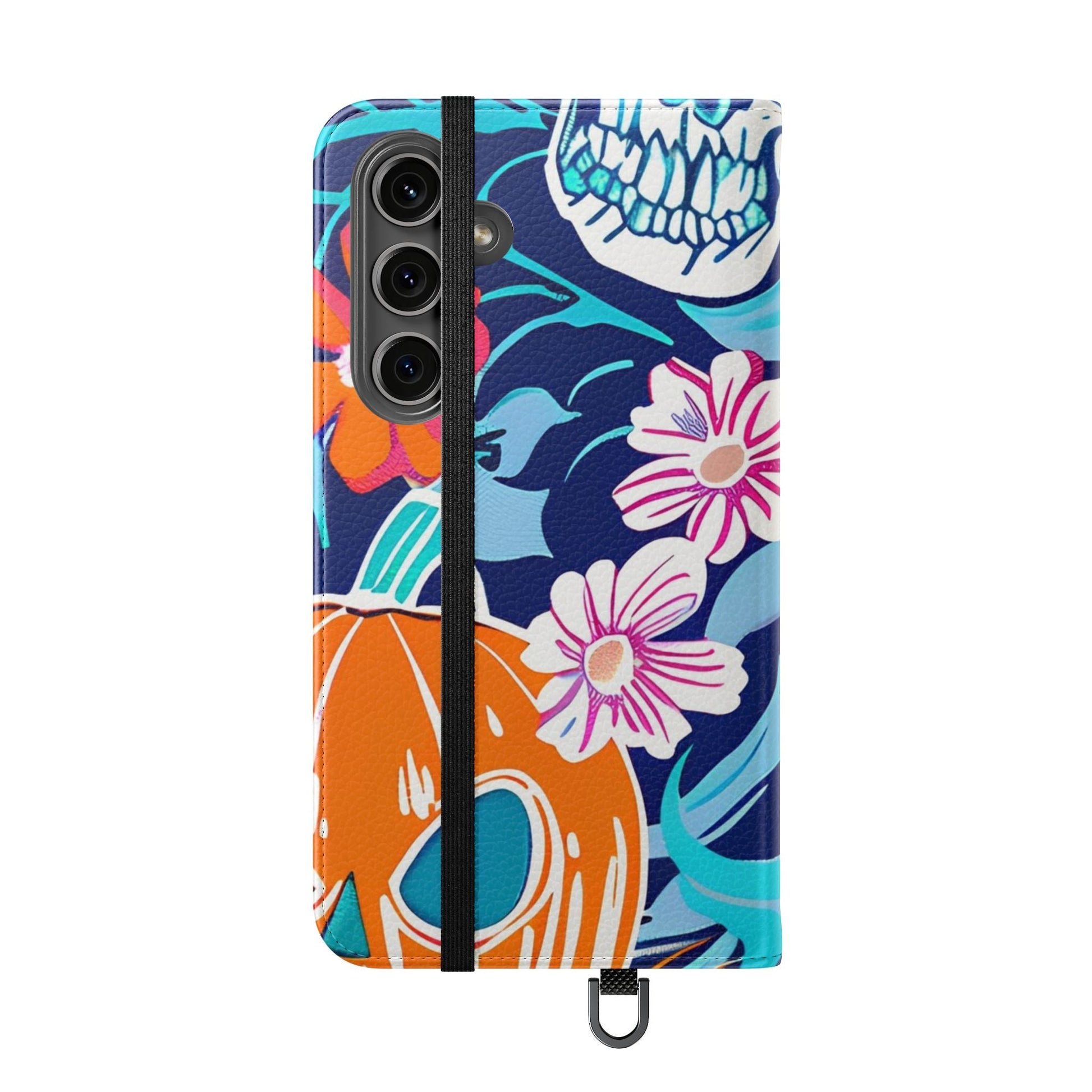 Halloween Floral and Skull Flip Cases, Artsulli - Art is Long, Life is Short, Phone Case, , , , , , , 