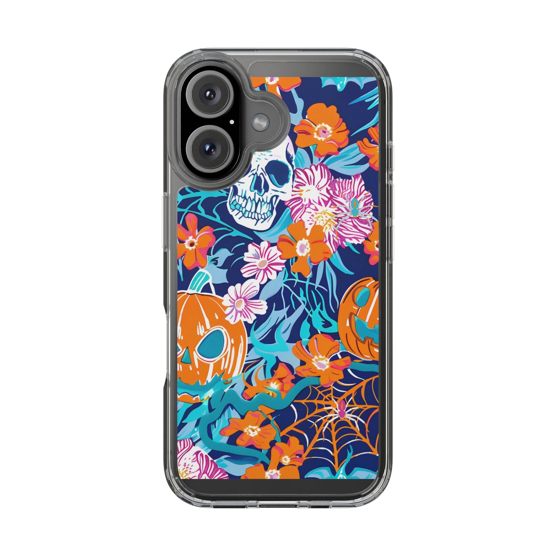 Halloween Floral Clear Case, Artsulli - Art is Long, Life is Short, Phone Case, Size, iPhone 16, Surface, Without gift packaging, , , 26393060873955224941