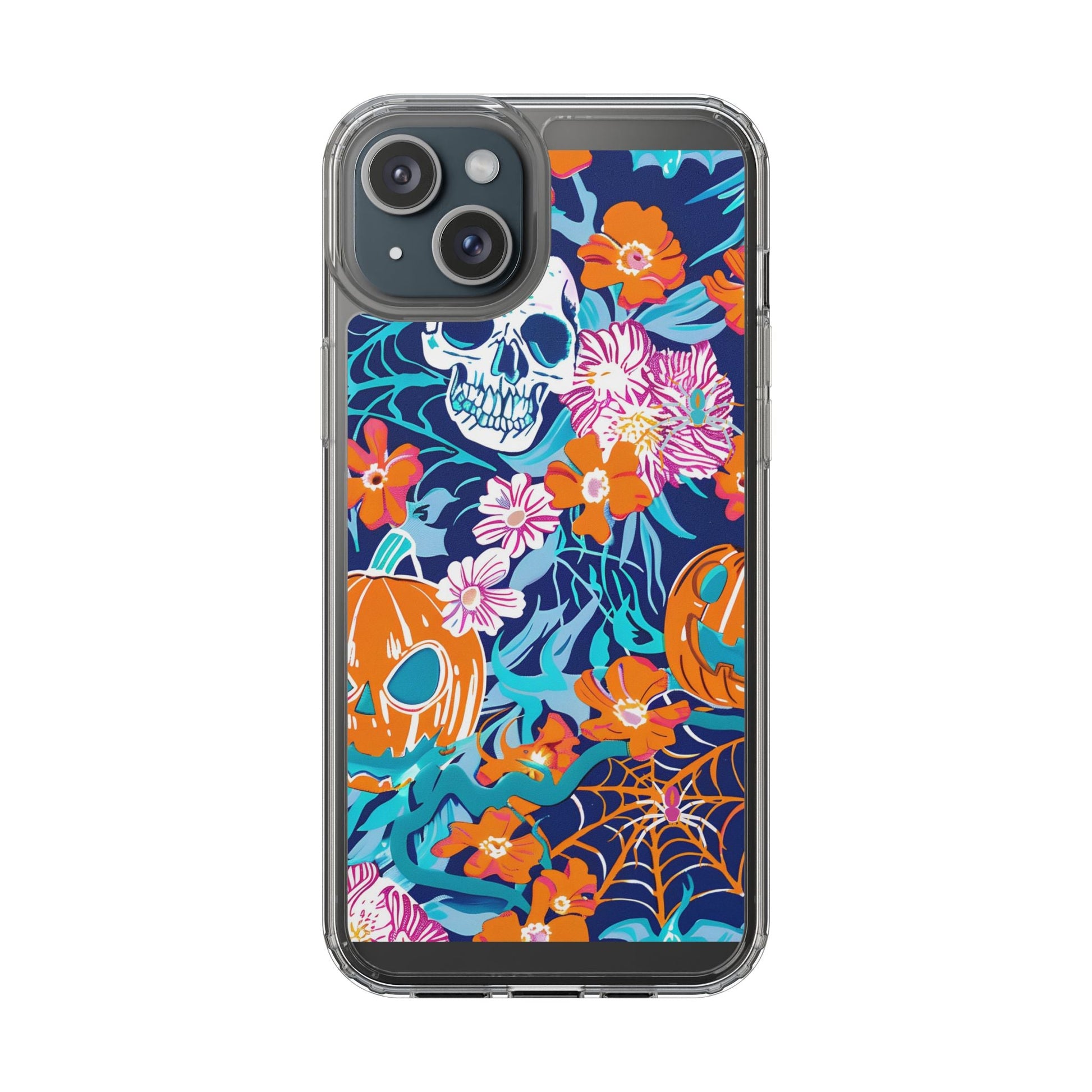 Halloween Floral Clear Case, Artsulli - Art is Long, Life is Short, Phone Case, Size, iPhone 15 Plus, Surface, Without gift packaging, , , 33506425397009964030