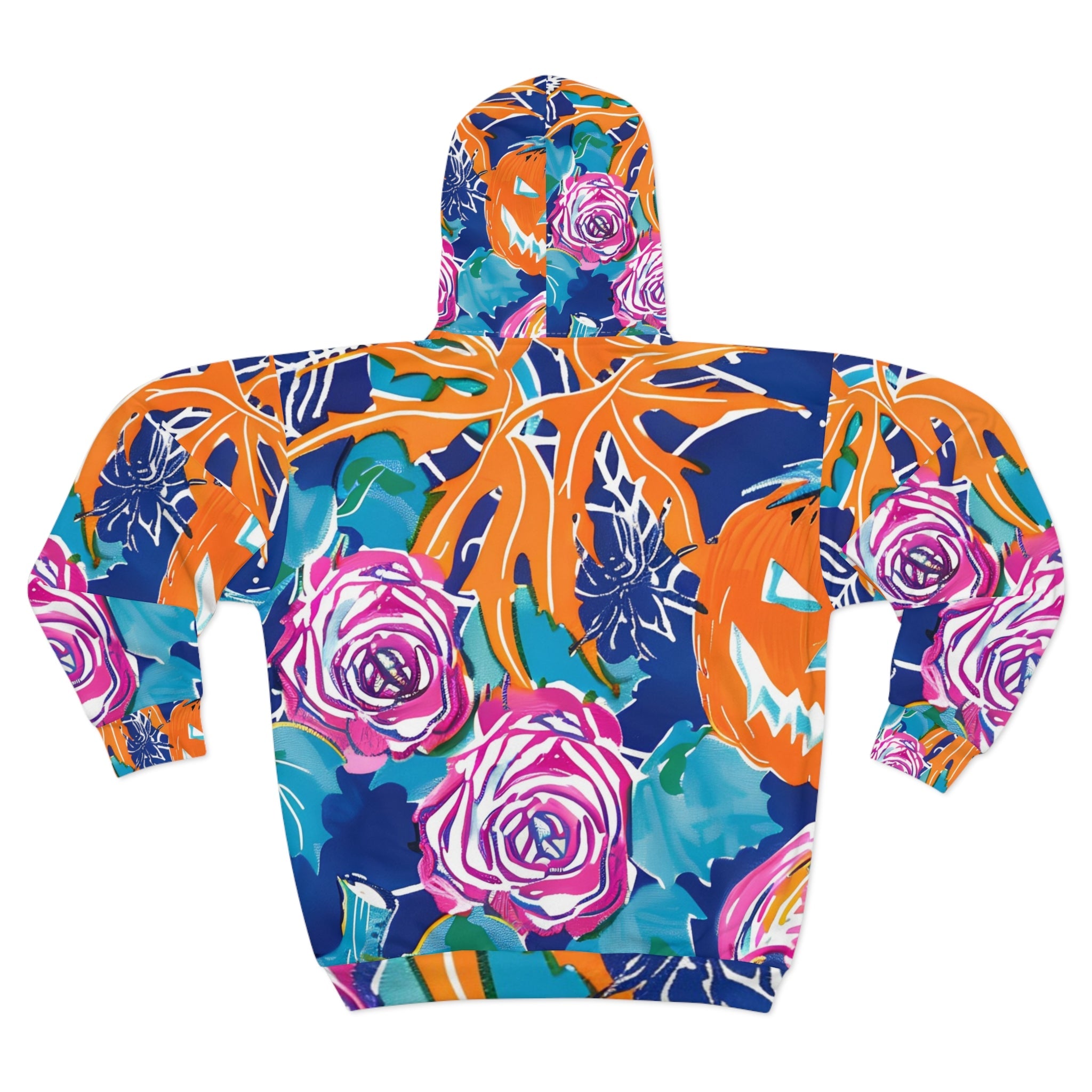 Halloween Floral Print Zip Hoodie, Artsulli - Art is Long, Life is Short, All Over Prints, , , , , , , 