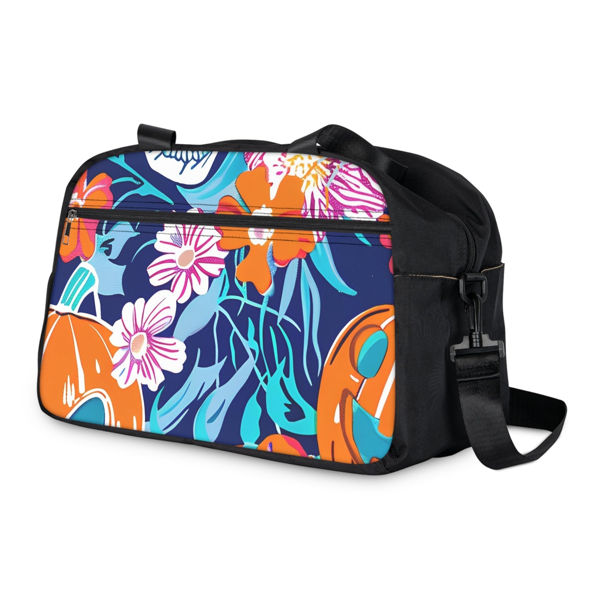 Halloween Floral Pumpkin Fitness Handbag, Artsulli - Art is Long, Life is Short, Bags, , , , , , , 