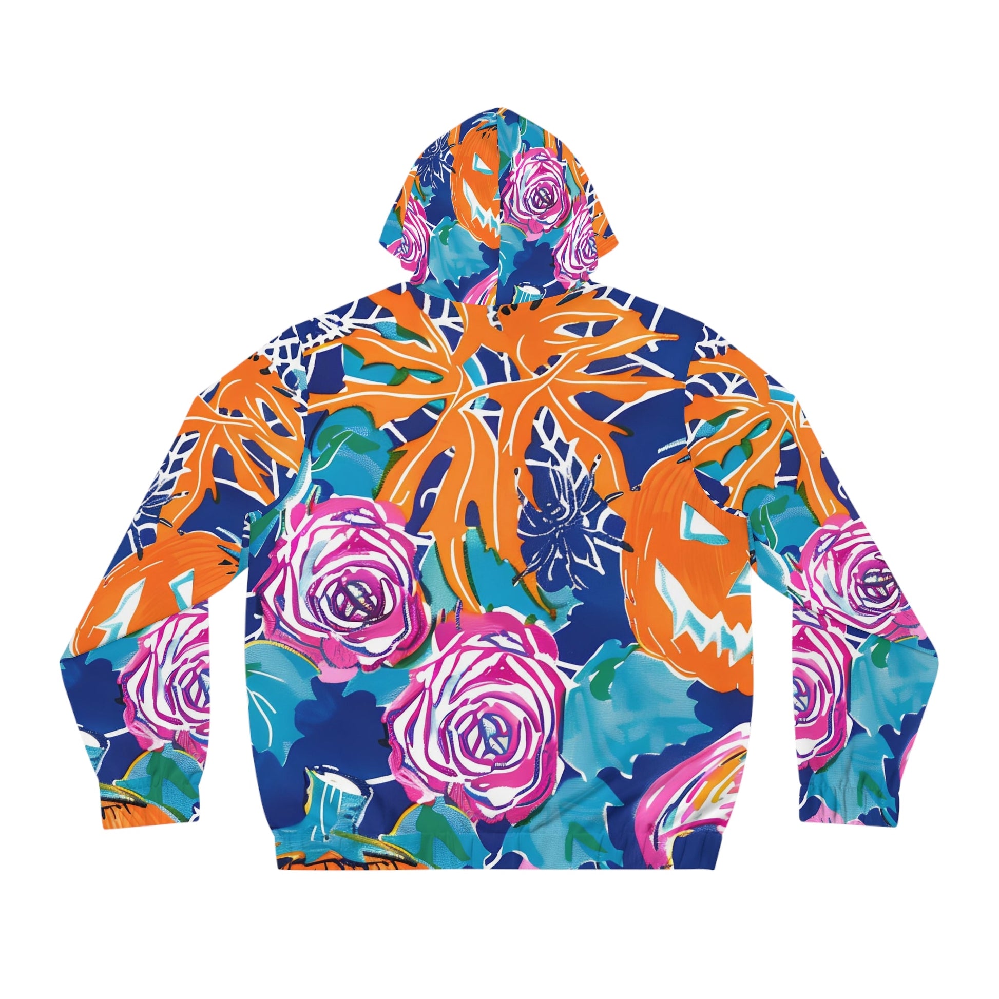 Halloween Floral Pumpkin Zip Hoodie, Artsulli - Art is Long, Life is Short, All Over Prints, , , , , , , 