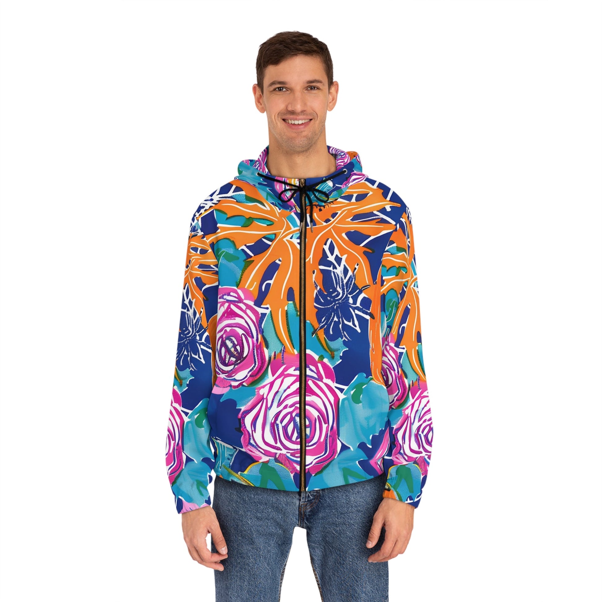 Halloween Floral Pumpkin Zip Hoodie, Artsulli - Art is Long, Life is Short, All Over Prints, , , , , , , 