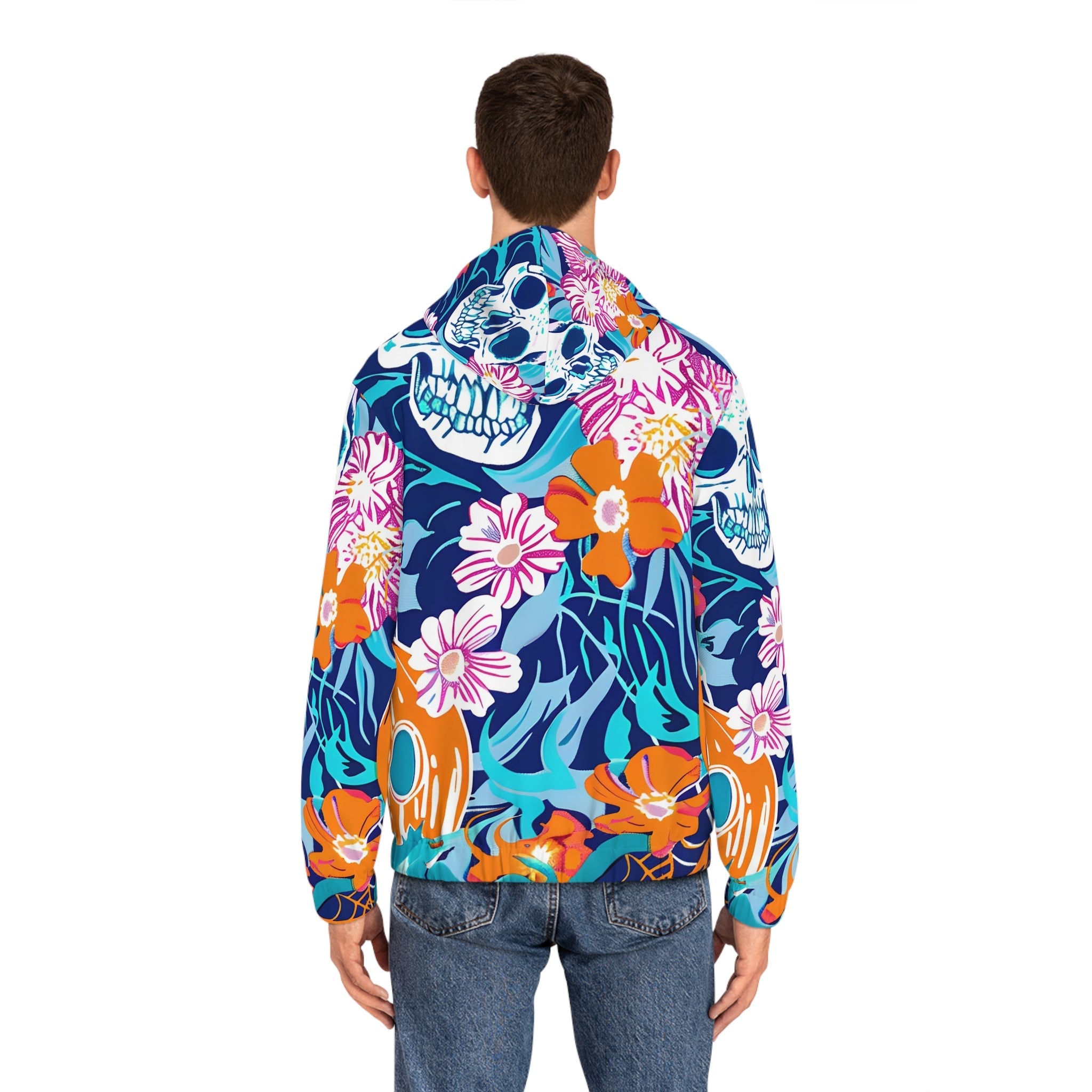 Halloween Floral Skull Zip Hoodie, Artsulli - Art is Long, Life is Short, All Over Prints, , , , , , , 