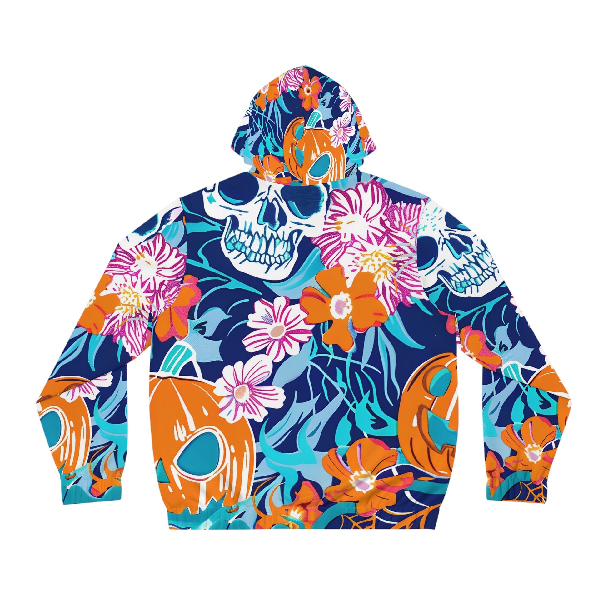 Halloween Floral Skull Zip Hoodie, Artsulli - Art is Long, Life is Short, All Over Prints, , , , , , , 