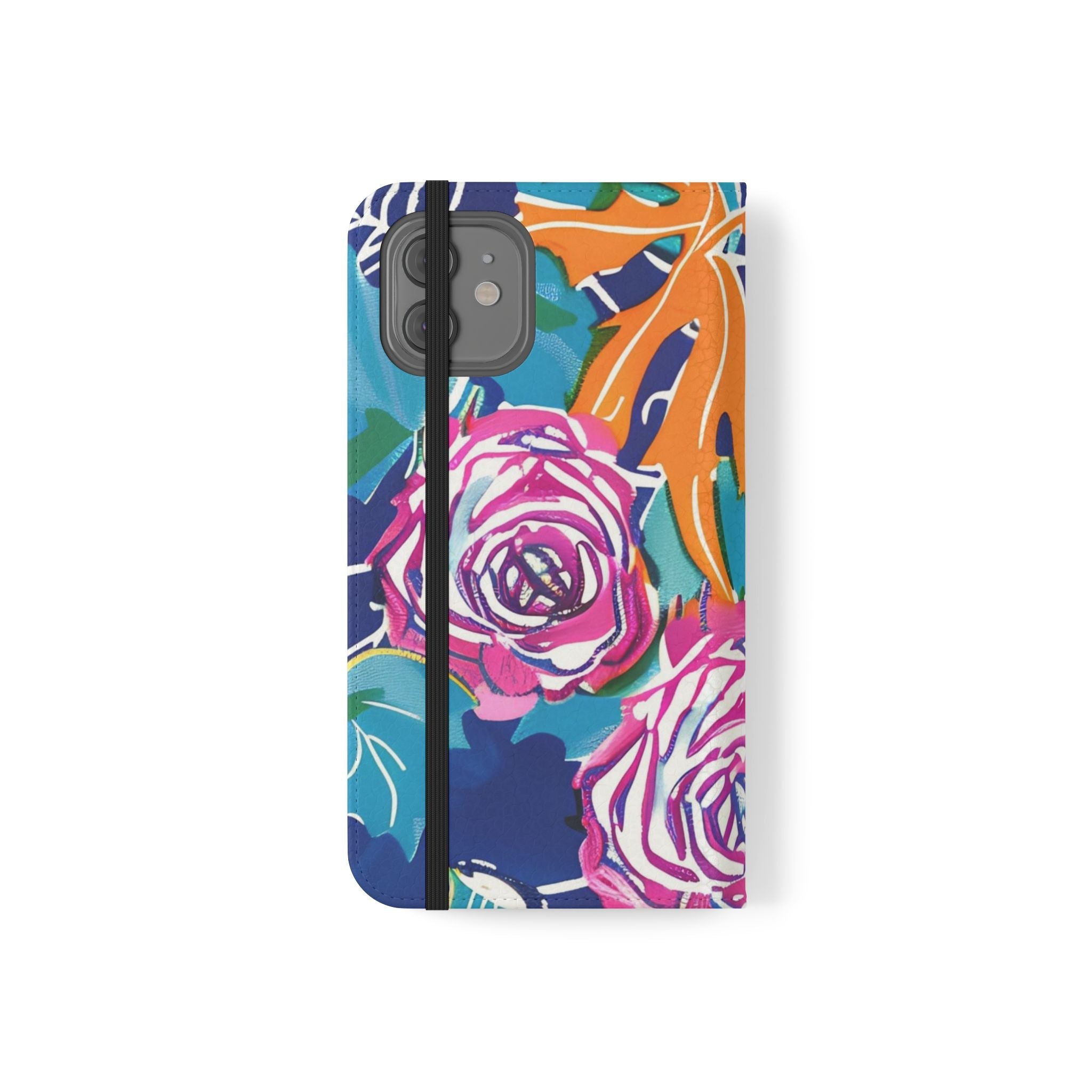 Halloween Pumpkin Floral Flip Case, Artsulli - Art is Long, Life is Short, Phone Case, , , , , , , 