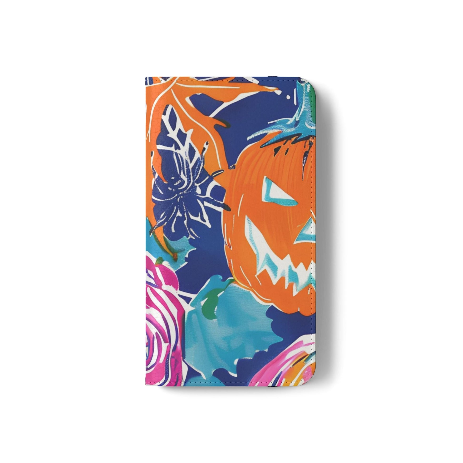 Halloween Pumpkin Floral Flip Case, Artsulli - Art is Long, Life is Short, Phone Case, , , , , , , 