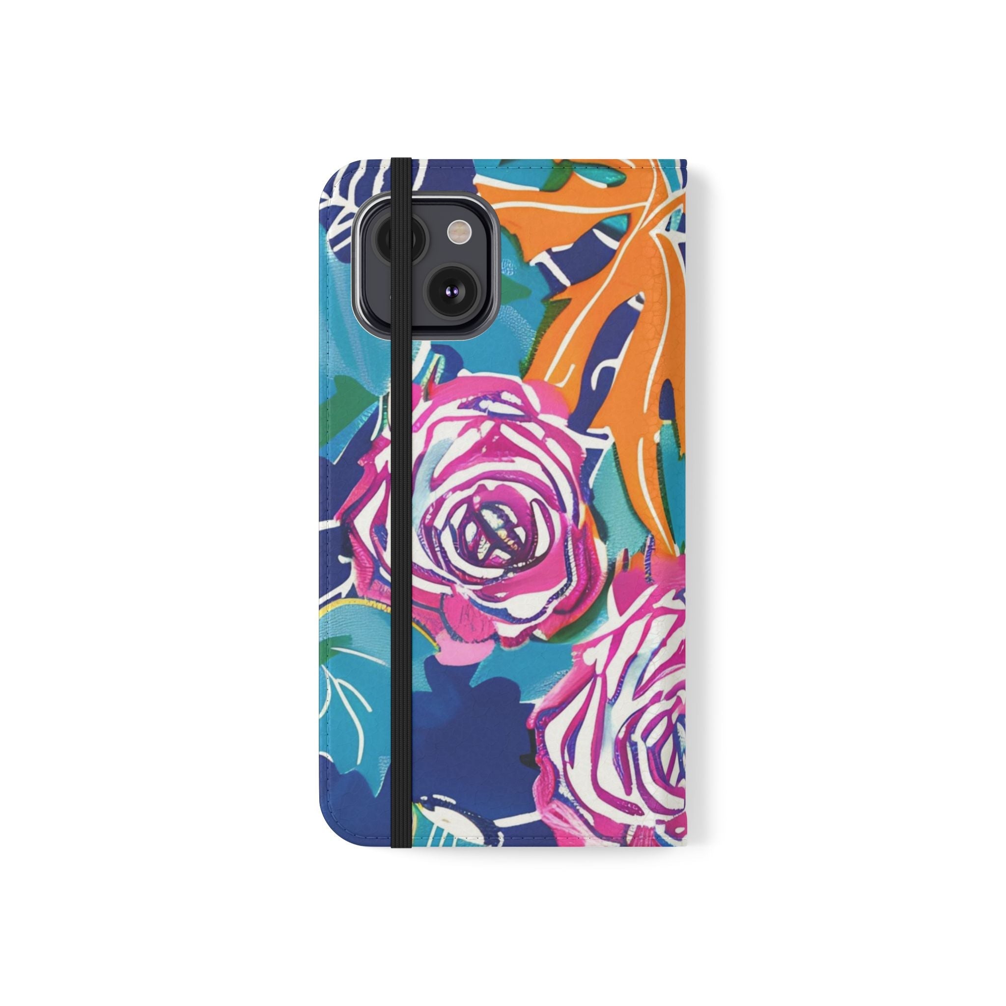 Halloween Pumpkin Floral Flip Case, Artsulli - Art is Long, Life is Short, Phone Case, , , , , , , 